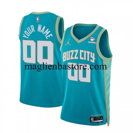 Maglia NBA Charlotte Hornets Personalizzate Jordan 2023-2024 City Edition Blu Swingman - Uomo